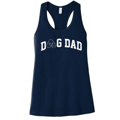 Dog Dad Poodle Gift For Father's Day Women's Racerback Tank