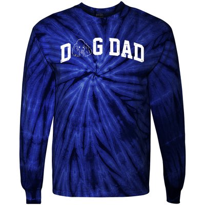 Dog Dad Poodle Gift For Father's Day Tie-Dye Long Sleeve Shirt