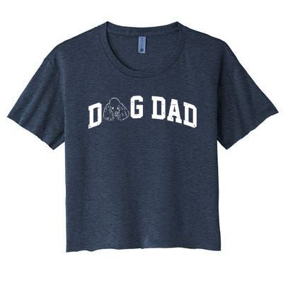 Dog Dad Poodle Gift For Father's Day Women's Crop Top Tee