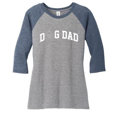 Dog Dad Poodle Gift For Father's Day Women's Tri-Blend 3/4-Sleeve Raglan Shirt