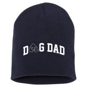 Dog Dad Poodle Gift For Father's Day Short Acrylic Beanie