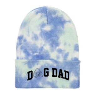 Dog Dad Poodle Gift For Father's Day Tie Dye 12in Knit Beanie