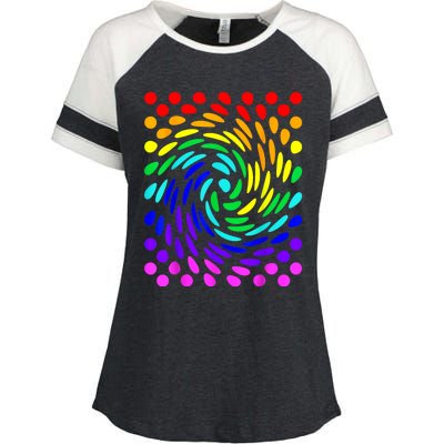 Dot Day Polka Dot Enza Ladies Jersey Colorblock Tee