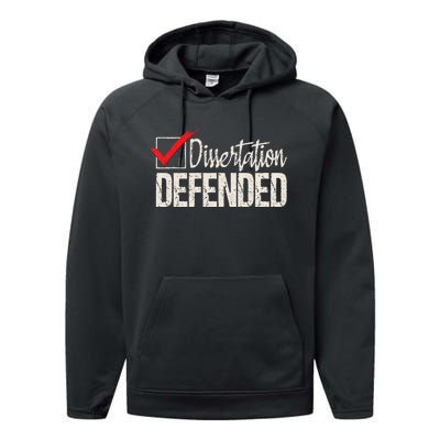 Dissertation Defended PhD Graduate Ph.D. Graduation Performance Fleece Hoodie