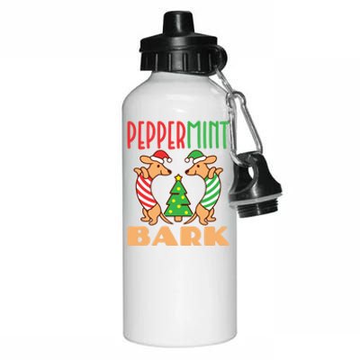 Dachshund Doxie Peppermint Bark Cute Christmas Xmas Cool Gift Aluminum Water Bottle 