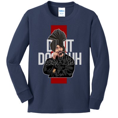 Diljit Dosanjh Punjabi Singer Desi Apparel Punjabi Kids Long Sleeve Shirt