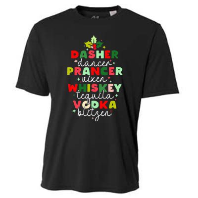 Dasher Dancer Prancer Vixen Moscato Vodka Tequila Blitzen Cooling Performance Crew T-Shirt