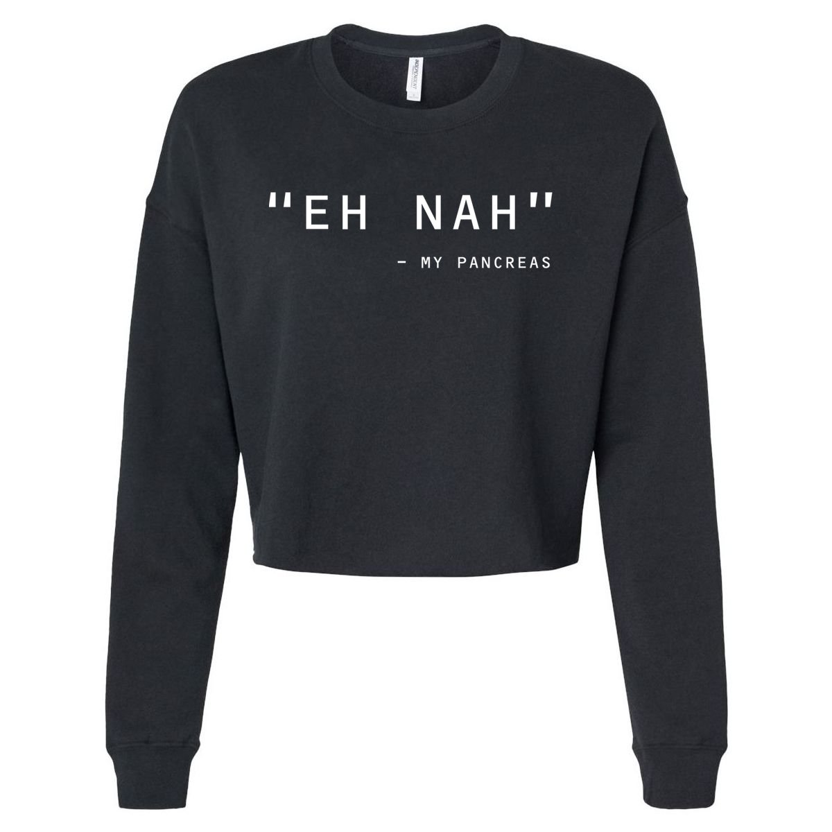 Diabetes Diabetic Pancreas Awareness Gift Cropped Pullover Crew