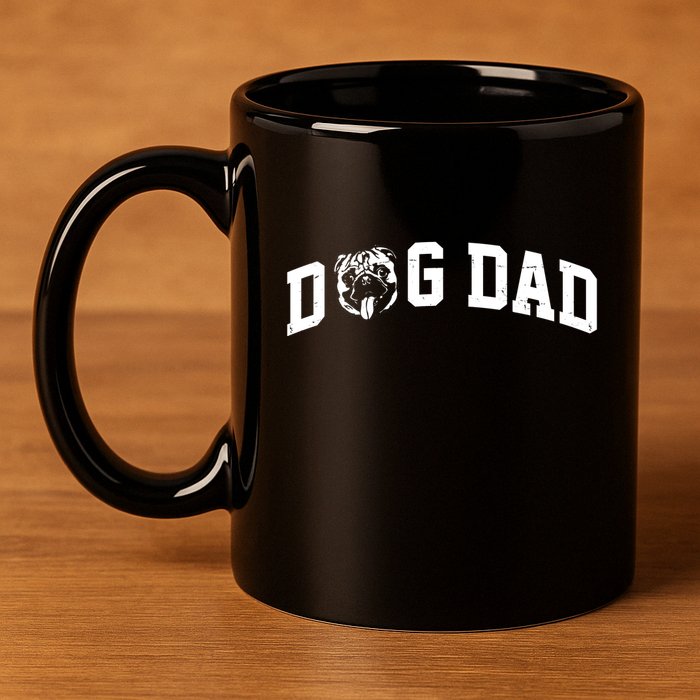 Dog Dad Pug Lover 11oz C Handle Ceramic Mug