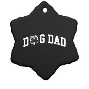 Dog Dad Pug Lover Ceramic Star Ornament