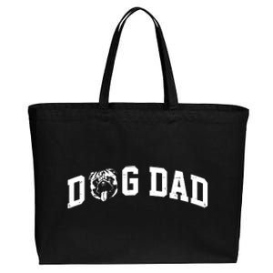 Dog Dad Pug Lover Cotton Canvas Jumbo Tote