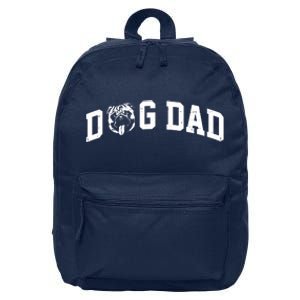 Dog Dad Pug Lover 16 in Basic Backpack