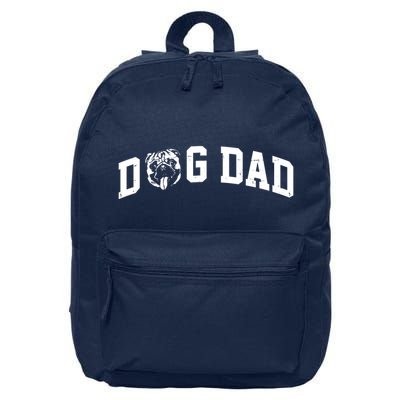 Dog Dad Pug Lover 16 in Basic Backpack