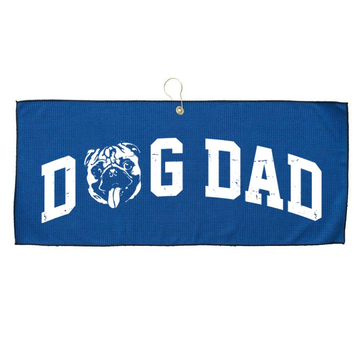 Dog Dad Pug Lover Large Microfiber Waffle Golf Towel