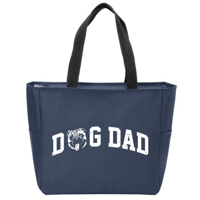 Dog Dad Pug Lover Zip Tote Bag