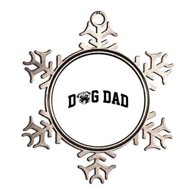 Dog Dad Pug Lover Metallic Star Ornament