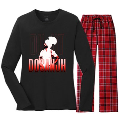 Diljit Dosanjh Punjabi Singer Desi Apparel Punjabi Women's Long Sleeve Flannel Pajama Set 