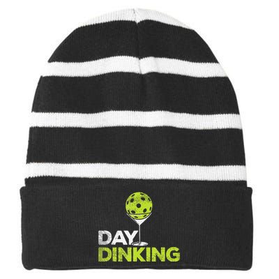 Day Dinking Pickleball Funny Pickle Ball Dink Men Women Gift Striped Beanie with Solid Band