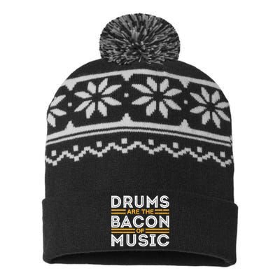 Drummer Drum Player Funny Drumming Music Teacher Quote USA-Made Snowflake Beanie