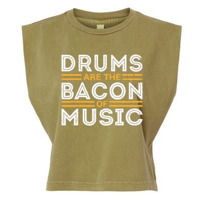 Drummer Drum Player Funny Drumming Music Teacher Quote Garment-Dyed Women's Muscle Tee