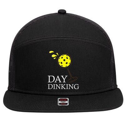 Day Dinking Pickleball Player Paddleball Lover 7 Panel Mesh Trucker Snapback Hat