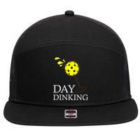 Day Dinking Pickleball Player Paddleball Lover 7 Panel Mesh Trucker Snapback Hat