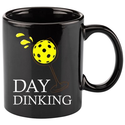 Day Dinking Pickleball Player Paddleball Lover 11oz C Handle Ceramic Mug