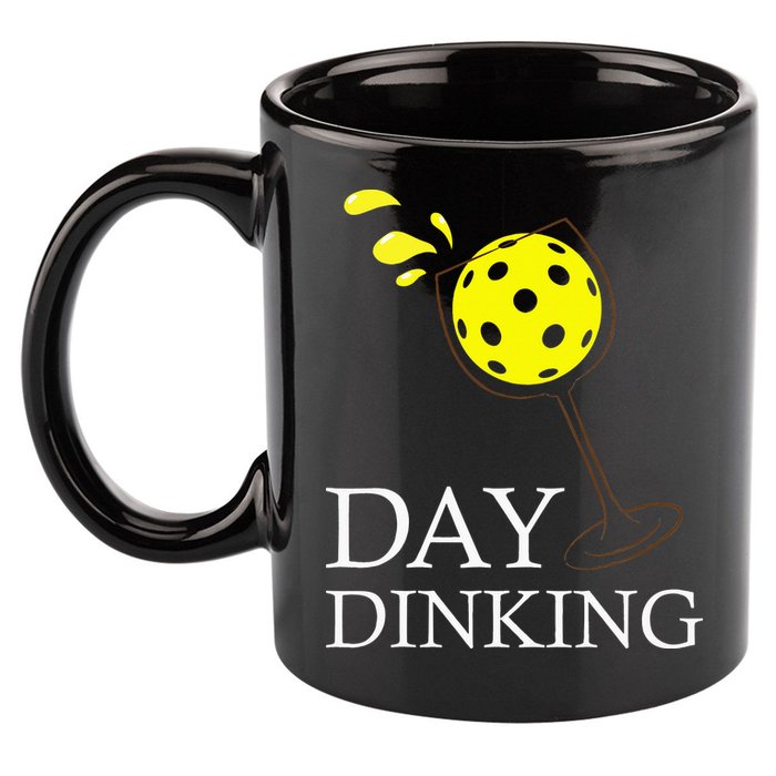 Day Dinking Pickleball Player Paddleball Lover 11oz C Handle Ceramic Mug
