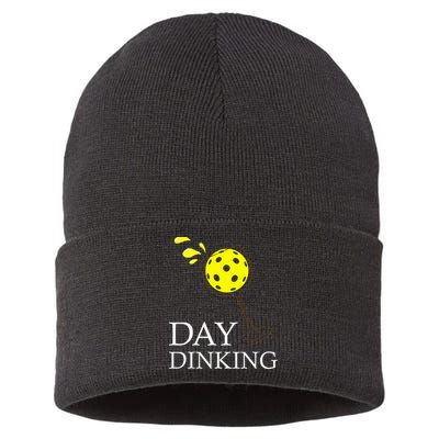 Day Dinking Pickleball Player Paddleball Lover Sustainable Knit Beanie