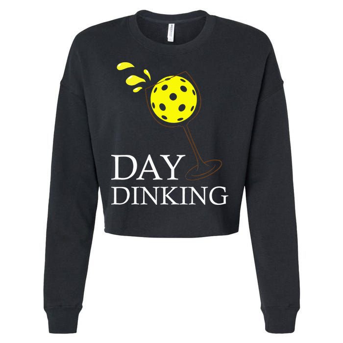 Day Dinking Pickleball Player Paddleball Lover Cropped Pullover Crew