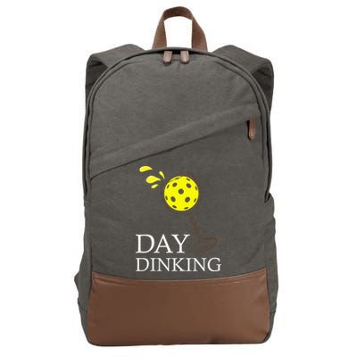 Day Dinking Pickleball Player Paddleball Lover Cotton Canvas Backpack