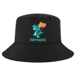 Dino Dinosaur Party Party Saurus Funny Dinosaur With Balloon Cool Comfort Performance Bucket Hat