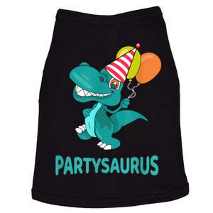 Dino Dinosaur Party Party Saurus Funny Dinosaur With Balloon Doggie Tank