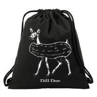 Dill Doe Reindeer Pickles Naughty Drawstring Bag