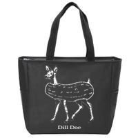 Dill Doe Reindeer Pickles Naughty Zip Tote Bag