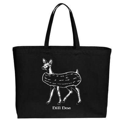 Dill Doe Reindeer Pickles Naughty Cotton Canvas Jumbo Tote