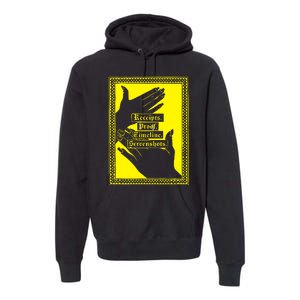 Drunk Drawn Receipts Proof Timeline Screenshots Premium Hoodie