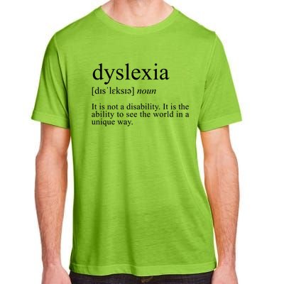 Dyslexia Definition Reading Specialist Dyslexia Awareness Gift Adult ChromaSoft Performance T-Shirt