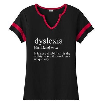 Dyslexia Definition Reading Specialist Dyslexia Awareness Gift Ladies Halftime Notch Neck Tee