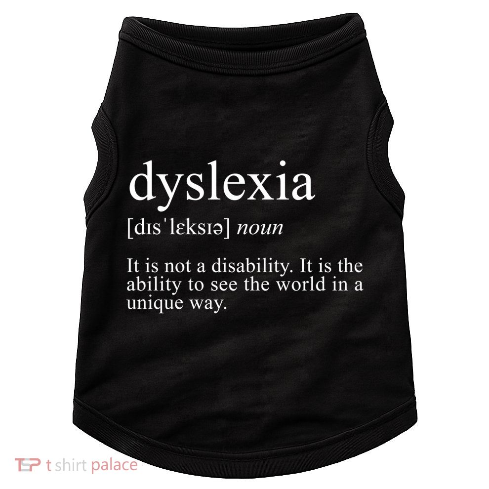 Dyslexia Definition Reading Specialist Dyslexia Awareness Gift Doggie Tank