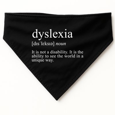 Dyslexia Definition Reading Specialist Dyslexia Awareness Gift USA-Made Doggie Bandana