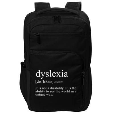 Dyslexia Definition Reading Specialist Dyslexia Awareness Gift Impact Tech Backpack