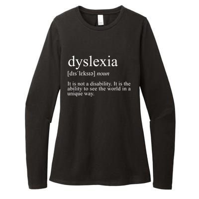 Dyslexia Definition Reading Specialist Dyslexia Awareness Gift Womens CVC Long Sleeve Shirt