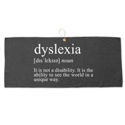 Dyslexia Definition Reading Specialist Dyslexia Awareness Gift Large Microfiber Waffle Golf Towel