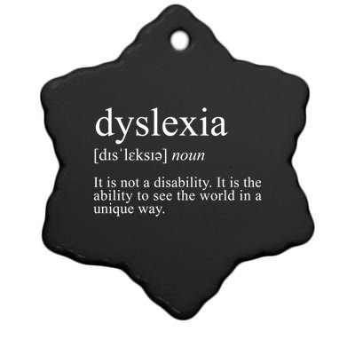 Dyslexia Definition Reading Specialist Dyslexia Awareness Gift Ceramic Star Ornament