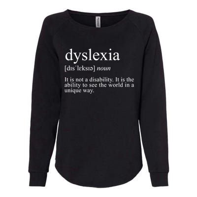 Dyslexia Definition Reading Specialist Dyslexia Awareness Gift Womens California Wash Sweatshirt