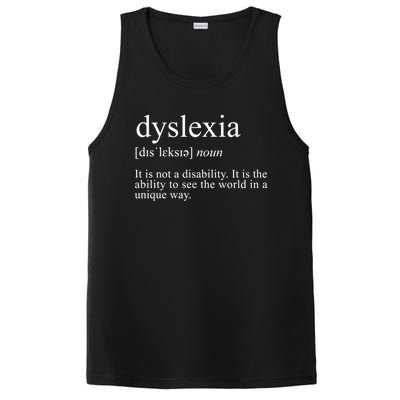 Dyslexia Definition Reading Specialist Dyslexia Awareness Gift PosiCharge Competitor Tank