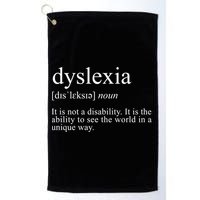 Dyslexia Definition Reading Specialist Dyslexia Awareness Gift Golf Towel