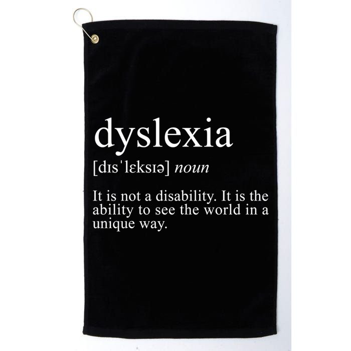 Dyslexia Definition Reading Specialist Dyslexia Awareness Gift Golf Towel