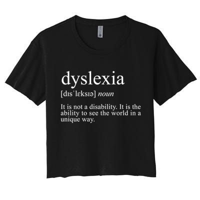Dyslexia Definition Reading Specialist Dyslexia Awareness Gift Crop Top